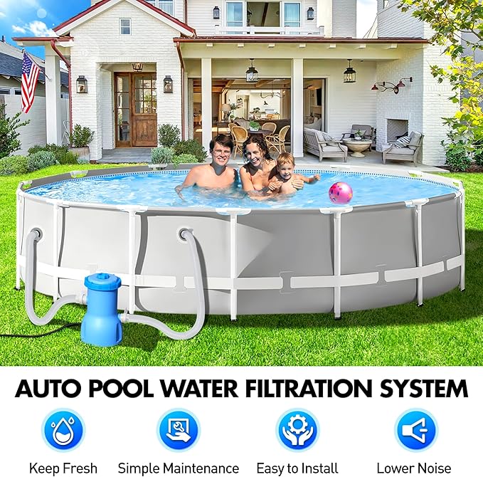 Basic Series 530 GPH Above Ground Pool Filter Pump - ETL Certified Pool Cartridge Filter Pump System with GFCI Protection | Enhances Water Clarity - Effectively Removes Impurities from Water