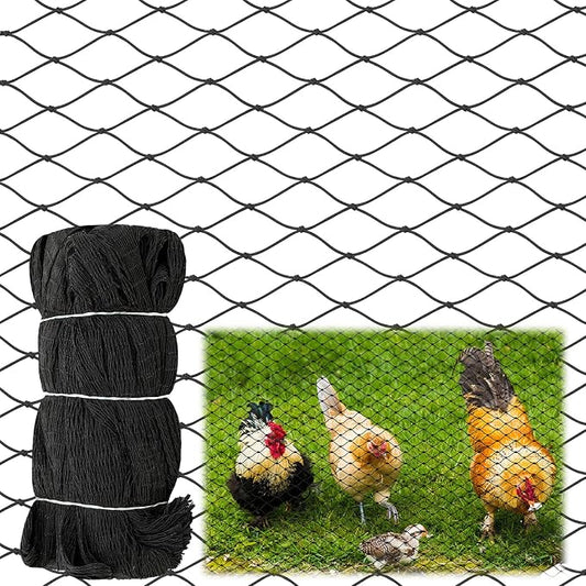 25 x 50 ft Aviary Bird Netting Chicken Netting Commercial Grade Heavy Duty Knotted 2 inch Mesh for Chicken Coops Poultry Blueberries Fruit Trees Net Aviary Garden
