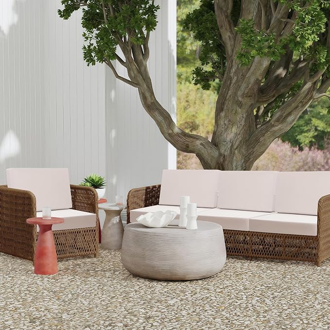 idee-home Outdoor Chair Cushions for Patio Furniture, Outdoor Seat Cushion | Waterproof Couch Hampton Bay Deep Seat Replacement Chair Cushions for Garden Backyard Deck 28.5 x 28.5