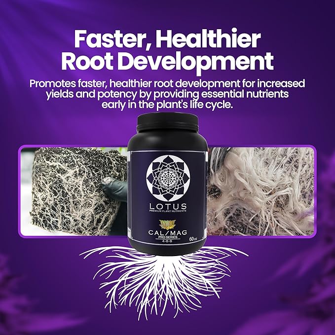 Cal/Mag Pro Series - Hydroponic Plant Nutrients - Supplement for Enhanced Plant Growth - Naturally Derived Premium Powdered Nutrient with Calcium and Magnesium for Soil, Hydroponic, & Coco Coir 60oz