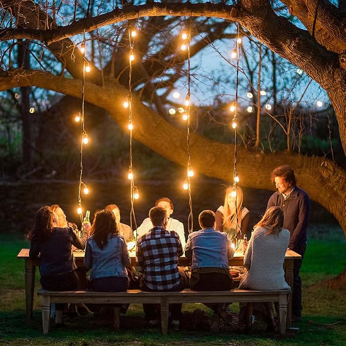 GvvooHome 28 Pack S14 Bulbs for Outdoor String Lights, Shatterproof LED Replacement Bulbs for Patio String Lights Outdoor Waterproof, E26 Base, Soft White 2200K, Dimmable