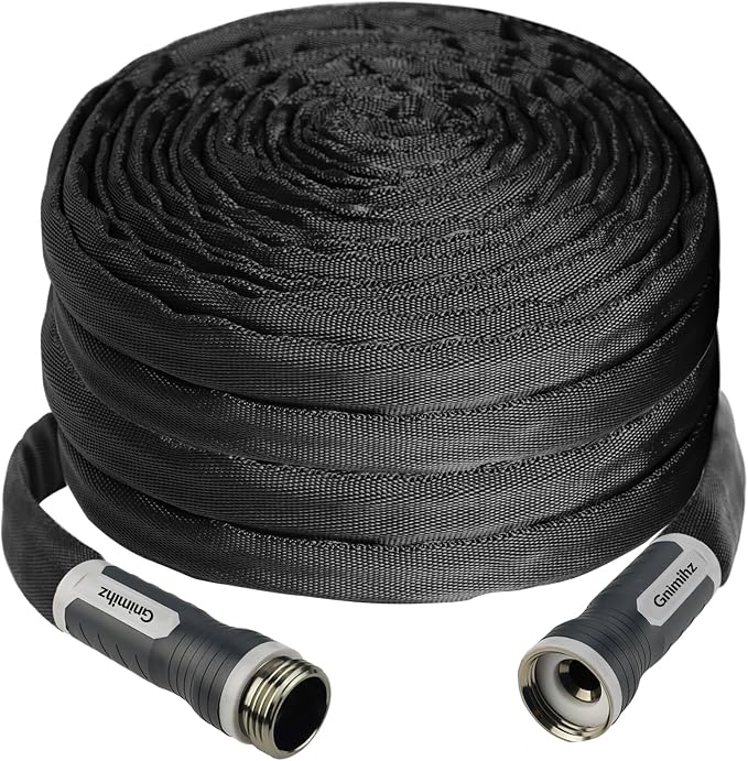 Garden Hose 100 ft, Made of TPE (BetterThan PVC/Hybrid Polymer), Lightweight yet Durable Water Hose with Ergonomic Grip, Drinking Water Safe Material, All-Weather, 3/4" GHT Fittings