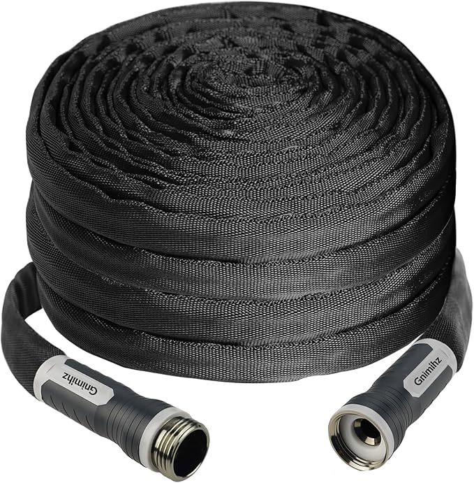 Garden Hose 50 ft, Made of TPE (BetterThan PVC/Hybrid Polymer), Lightweight yet Durable Water Hose with Ergonomic Grip, Drinking Water Safe Material, All-Weather, 3/4" GHT Fittings