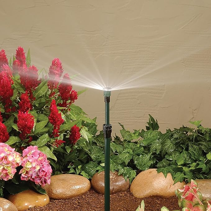 Orbit 37330 Adjustable Aluminum Sprinkler Riser 16-30" with 15-ft Pattern Nozzle (3-Pack 16"-30" with Nozzle)