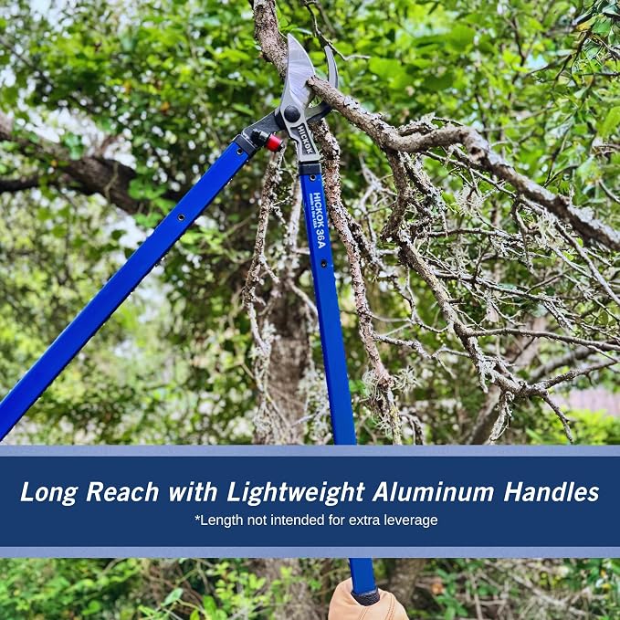 Hickok Heavy Duty Loppers for Tree Trimming – 36" Branch Cutter & Pruning Shears with Long Handle | Lightweight Aluminum Tree Trimmer | Professional-Grade Pruner Made in USA