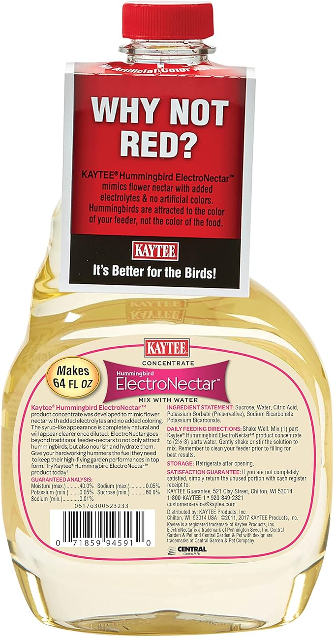 Kaytee Hummingbird ElectroNectar Wild Bird Food, Concentrate, 16 Ounces