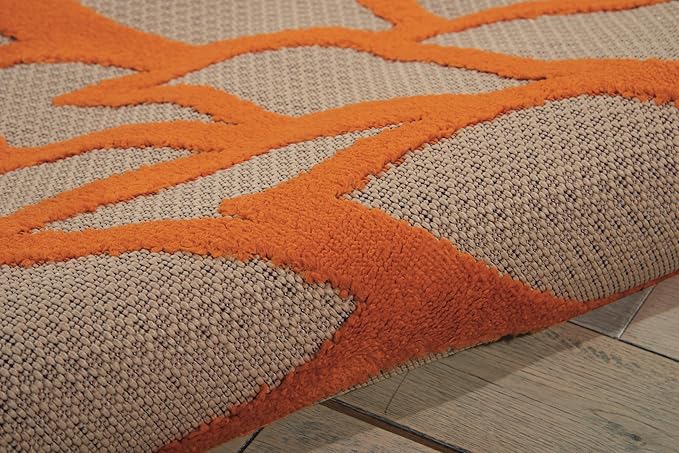 Nourison Home Aloha Indoor/Outdoor Multicolor 9'6" x 13' Area Rug, Tropical, Botanical, Easy Clean, Non Shedding, Bed Room, Living Room, Dining Room, Deck, Backyard, Patio (9x13)