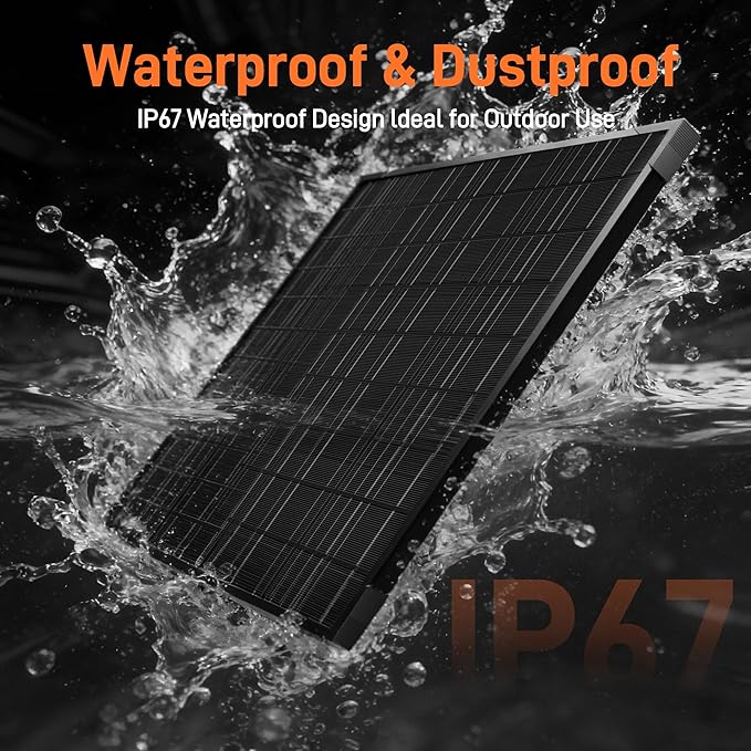 Voltset 12V Gate Opener Solar Panel：20W Solar Panels Kit for Electric Fence with Smart MPPT Controller - Waterproof Solar Battery Trickle Charger Maintainer with Tubular Bracket & SAE Cables