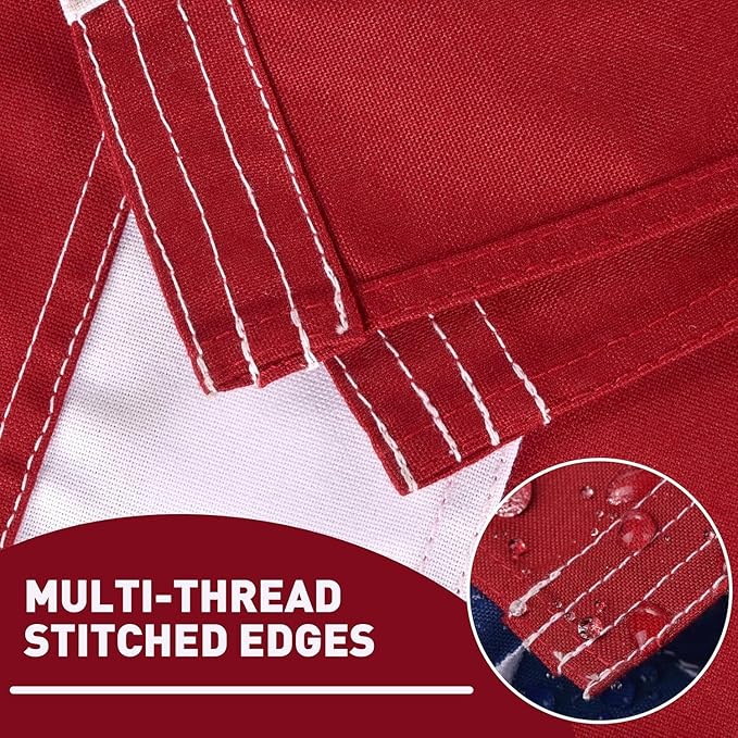 American Flag for Outside 4x6 Ft - TearProof Series Outdoor Use US Flags - Long Lasting, Fade Resistant - Thick Spun Polyester USA Banner - High Wind United States Flag - Embroidered Stars, Sewn Stripes, Brass Grommets
