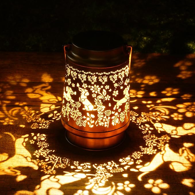 Dachshund Solar Lanterns Outdoor Waterproof, Dachshund Wiener Dog Gifts for Women Men Hanging Solar Lights for Outside, Decorative Light for Garden Patio Porch Yard Decor