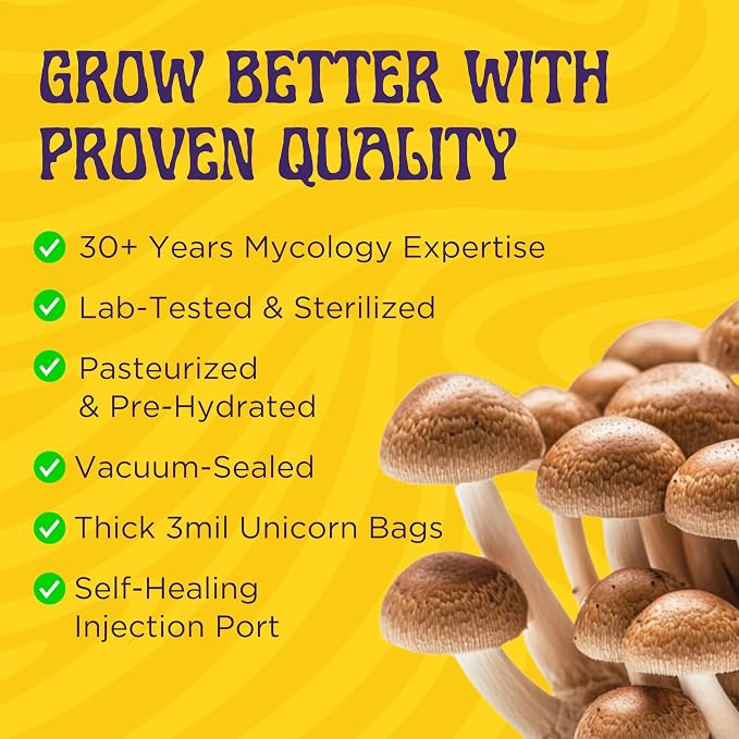 SPORE SORCERY 5 LB All-in-One Grow Bag: Up to 40oz of Mushrooms! Nutrient-Enhanced, Injection Port, Just Add Your Own Spores & Grow Like Magic (5 LB Bag)