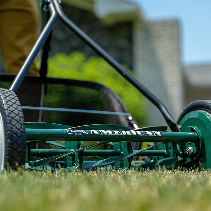 American Lawn Mower 16-inch 7-Blade Push Reel Mower + Sharpening Kit
