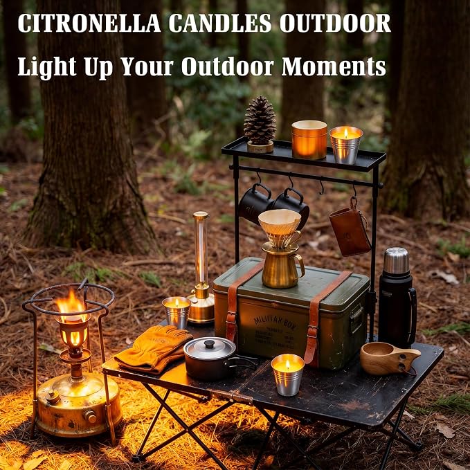 Citronella Candles Outdoor,8 Pack Soy Wax Citronella Candles (Total 40oz),Single Wick Patio Candle,200+ Hour Total Burn Time for Camping,Picnic,Backyard & Balcony