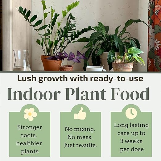 Plant Food for Houseplants | Ready-to-Use Indoor NPK Fertilizer & Plant Fertilizer Sticks (8 Drip Feeders)