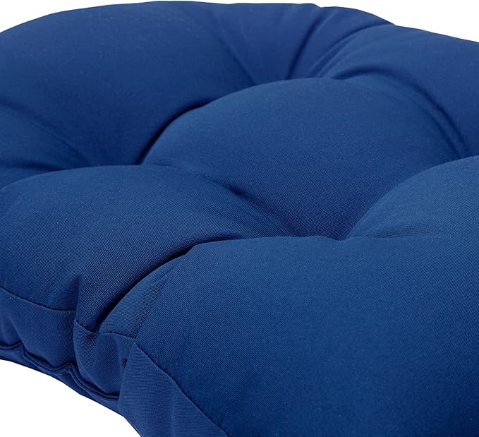 QILLOWAY Outdoor High Back Chair Cushion for Adirondack, All Weather Rocking Chair Cushions Thick Padded Replacement for Patio Furniture,Royal Blue