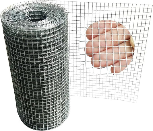 8in X 20ft Hardware Cloth 1/4 Inch 23Gauge, Galvanized Welded Wire Metal Roll, Garden Rabbit Fencing, Snake Fence, Chicken Gopher Racoons Critters Rehab Cage
