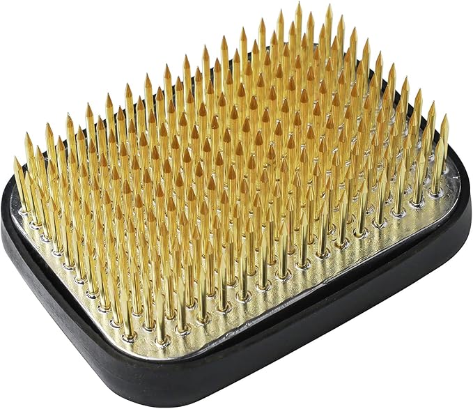 Wazakura Japanese Ikebana Kenzan Flower Holder Rectangular Square, Made in Japan Floral Arranging Pin Frog Tool - 2.6" (68mm)