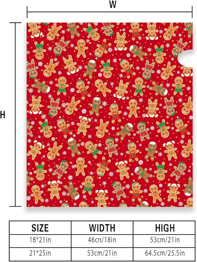 Merry Christmas Mailbox Cover Magnetic Christmas Gingerbread Mailbox Covers Winter Xmas Holiday Post Letter Box Cover for Garden Yard Decor 25.5x21 Inch