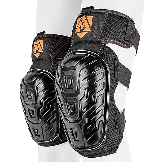 Construction Knee Pads for Men and Women for Cleaning Floors Roofing Gardening,Heavy Duty Support Knee pads with Gel and Thick Foam Cushion and Improved Adjustable Thigh and Shin Straps
