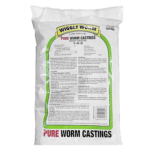Wiggle Worm 100% Pure Organic Mineral-Dense Worm Castings Fertilizer, 15lbs, Pack of 3 - Improves Soil Fertility and Aeration for Growing Better Houseplants, Vegetables, and More