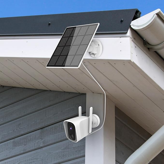 Feit Electric Solar Panel Continuous Charger Panel/SOL/CAM Compatible Feit Electric Smart Outdoor Camera CAM/WM/WiFi/BAT, 9ft Cord, Micro-USB, Adjustable Mounting Bracket