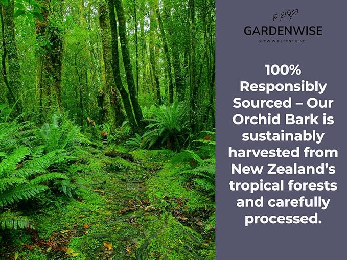GARDENWISE Premium Orchid Bark for Potting Mix – Ready-to-Use Pine Bark for Indoor Plants, Orchid Repotting & Soil Mix Creation, Ideal Orchid Medium (1 Quart)