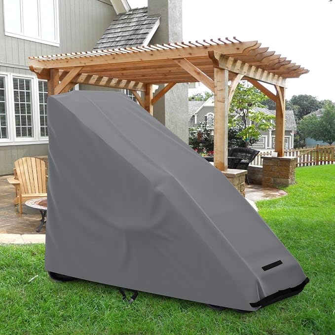 AKEfit Zero Gravity Chair Cover Outdoor Folding Lawn Lounge Chair Covers Waterproof All Weather Dustproof Oxford Anti with Storage Bag Grey