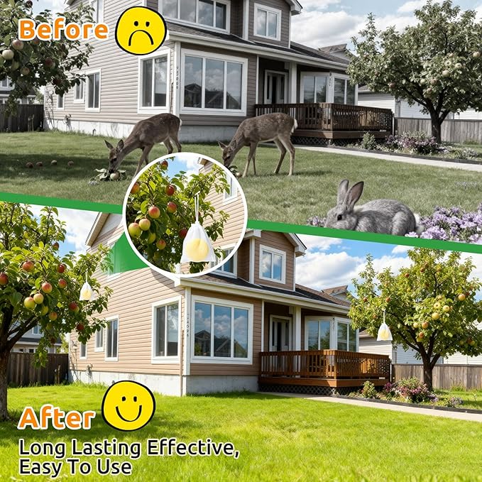 24 Pack Deer Repellent Rabbit Repellent Outdoor Deer Repeller for Plants Flower Vegetable Tree Keep Deer Rabbit Out of Lawn Garden