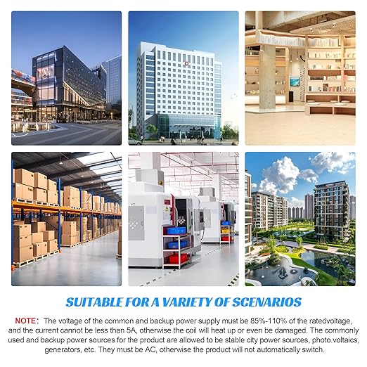 100A Automatic Transfer Switch,220V Generator Transfer Switch,Millisecond Level Dual Power Automatic Transfer Switch, with Metal Distribution Box
