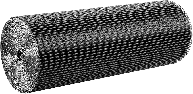 VEVOR Hardware Cloth 24 in x 50 ft, 1/2 in 19 Gauge Galvanized Wire Mesh Roll, Weather-Resistant Vinyl Coated Chicken Wire Fencing, Heavy Duty Welded Garden Plant Fencing for Rabbit Cage Snake Fence