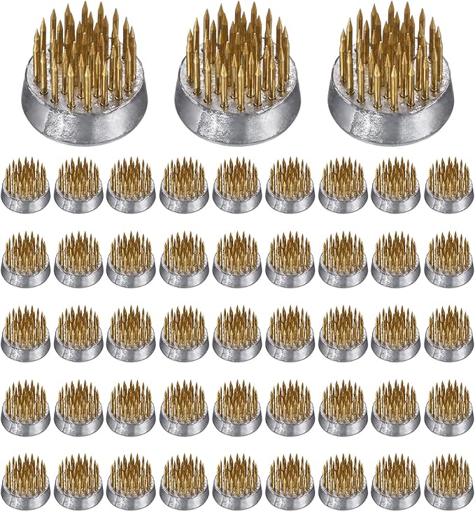 M METERXITY 12-Pack Flower Frog 0.9" Round Brass Flower Pins Flower Frog Holder Flower Arranger Fixed Tools Floral Frog for Arrangements Vase/Plant Decoration/Home Decor [1.1cm Pins]