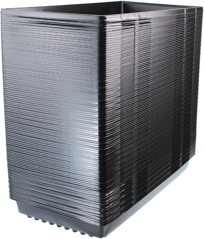 Handy Pantry 100-Pack 1020 Garden Growing Trays with Drain Holes—10" x 20" | Plastic Plant Trays with Holes for Wheatgrass, Microgreens, Hydroponics, Seed Starting, Nursery Flats, Greenhouses Supplies
