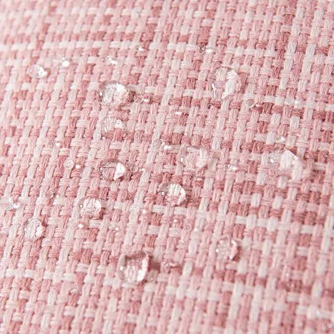 MIULEE Outdoor Waterproof Throw Pillow Covers Decorative Farmhouse Water Resistant Cushion Covers for Tent Patio Garden Couch Sofa Pack of 2, 18x18 Inch Pink