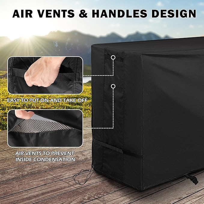 Patio Bistro Set Cover for 3 Piece Patio Set, Patio Table and Chairs Cover for 3 Pieces Patio Furniture Set/Balcony Furniture Set