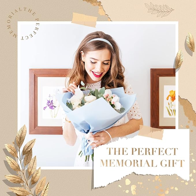 Nezyo 100 Sheets Waterproof Flower Wrapping Paper Double Sided Golden Floral Paper Korean Wrapping Bouquet for Bridal Wedding Mother's Day DIY Florist Craft Gift Supplies, 23 x 23 Inch