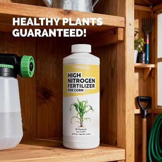 High Nitrogen Fertilizer for Corn – Liquid Plant Food for Strong Stalk Growth, Deep Green Leaves & Bigger Ear Development, 8 oz