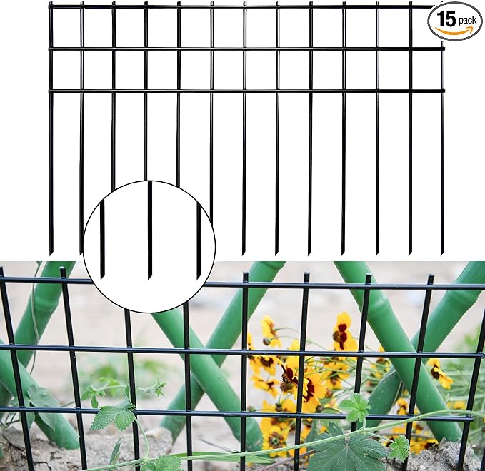 Premium Animal Barrier Fence & Metal Dog Digging Fence Barrier-Secure Containment for Your Canine Companion 30 Feet(L) × 15 Inch(H)
