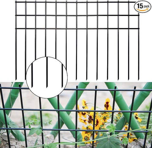 Premium Animal Barrier Fence & Metal Dog Digging Fence Barrier-Secure Containment for Your Canine Companion 30 Feet(L) × 15 Inch(H)