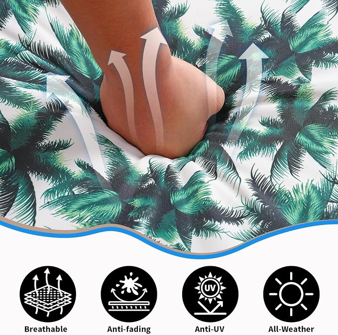 14 Piece Outdoor Patio Cushion Covers Replacement Waterproof with Zipper for 6-Seater Sectional Couch Chair Patio Furniture Conversation Sofa Seat Cushions Slipcovers Set, Only Cover