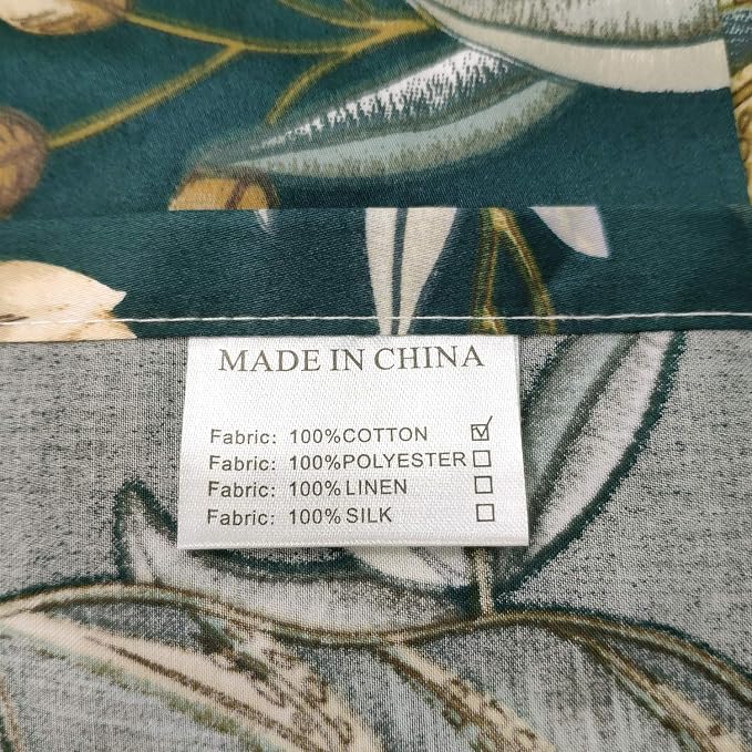 FADFAY Sheets Set Cal King Teal Elegant Floral Bedding Tropical Plam Leave Sunflower bedding 800 TC Luxury Coquette Sheets 100% Egyptian Cotton Deep Pocket Bed Sheet Set, 4 Pieces-California King Size