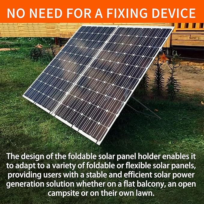2 Pack Solar Panel Stand, Folding Solar Panel Stand, No Fixed Installation Required Sturdy and Lightweight Suitable for Less Than 0.35 Inches Thick
