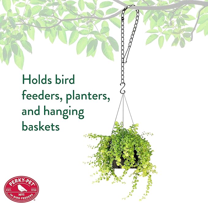 Perky-Pet 33 in Hanging Chain for Bird Feeders - Easily Hang Bird Feeders from Tree Branches, 65T - 33" long & holds up to 16 lb - Rust Resistant Chain
