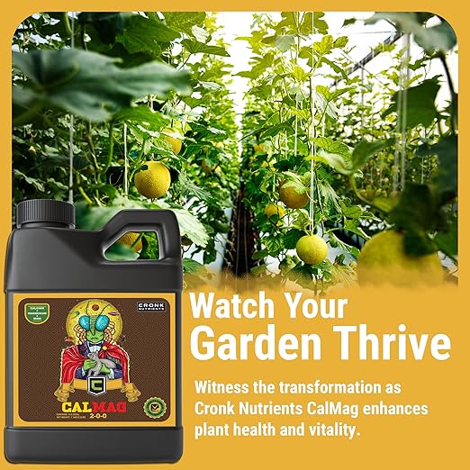Cronk Nutrients CalMag 2-0-0 - Calcium, Magnesium and Iron Plant Fertilizer – Compatible with Soil, Soilless and Hydroponic Garden – Correct Common Deficiencies for Indoor & Outdoor Plants, 1L
