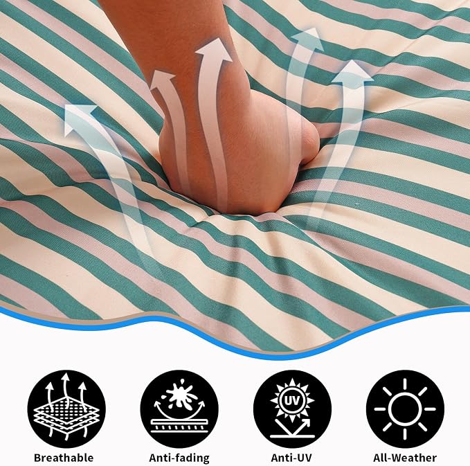 14 Piece Outdoor Patio Cushion Covers Replacement Waterproof with Zipper for 6-Seater Sectional Couch Chair Patio Furniture Conversation Sofa Seat Cushions Slipcovers Set, Only Cover