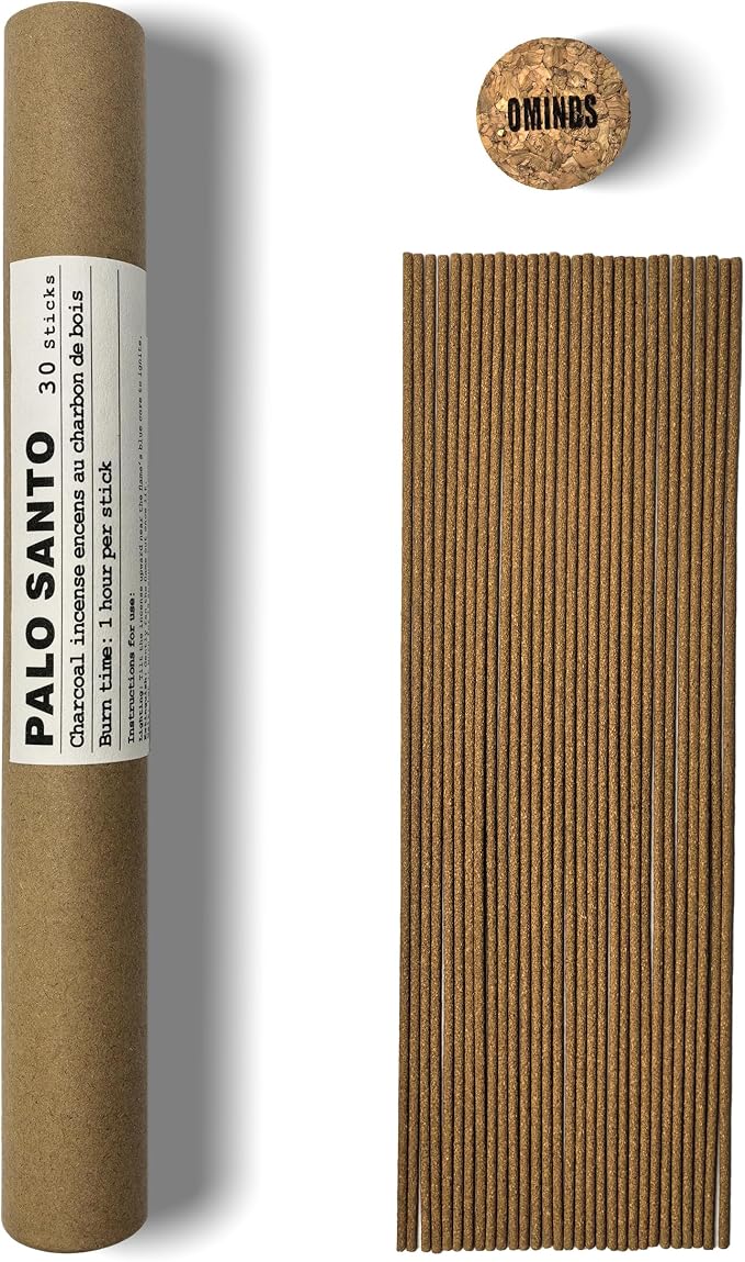 Palo Santo Incense Sticks - 30 Pack, Natural Peruvian Wood, Low Smoke Coreless Design, 1 Hour Burn Time, Sustainable Harvest, for Yoga Meditation Spiritual Purification & Gifting