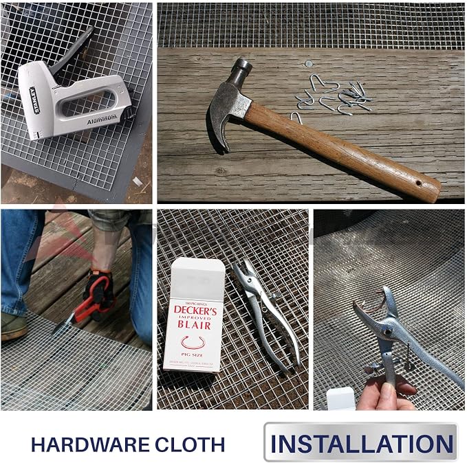 24" x 100' Hardware Cloth 1/4" Mesh 23 Gauge-Hot Dip Galvanized After Welding-Chicken Wire Fence Wire Mesh Roll Welded Wire Fencing mesh Wire Cloth Galvanized Wire Mesh Roll Gopher Barrier