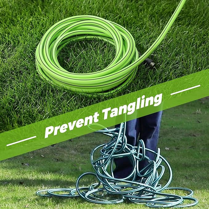 Garden Hose 25ft,Water Hose Heavy Duty,Flexible and Durable, Lightweight Hybrid Hose with Swivel Handle,Leakproof Hose Male to Female Fittings
