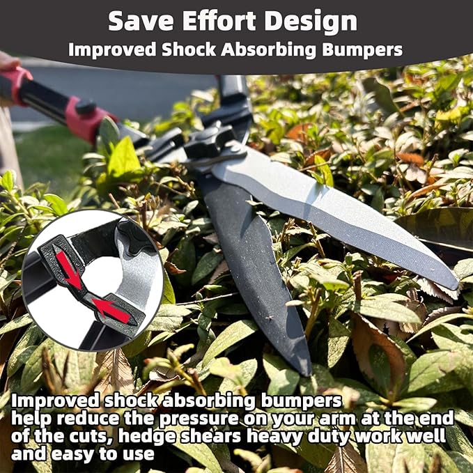 YRTSH 3-Piece Garden Tool Set, Loppers, Hedge Clippers, Pruning Shears with Telescopic Aluminum Handle, Effortless Heavy-Duty Branch Cutter, Garden Shears Gardening Tools for Branches,Shrubs & Hedges