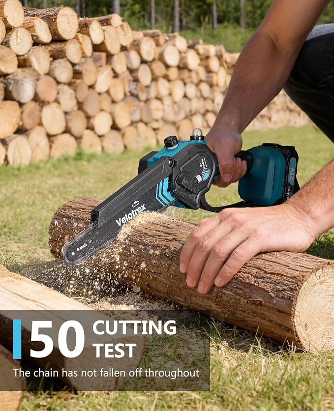 2-in-1 Cordless Pole Saw, 6 and 8 Inch 1000W Brushless Electric Pole Saws for Tree Trimming with 2 Batteries, 16ft Max Reach, Pole Chainsaw for Tree Limb Branch Wood Cutting