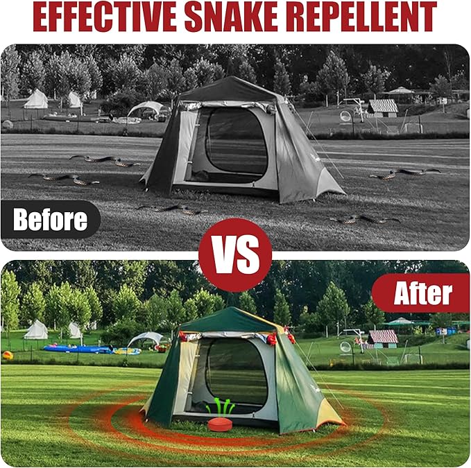 Snake Repellent Balls for Yard - Powerful Outdoor Protection | Pet & Child Safe | Natural Snake Deterrent for Home, Garden, Camping | Targets Copperhead & Rattlesnakes (18, 1 Count (Pack of 18))